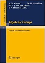 Algebraic Groups. Utrecht 1986: Proceedings Of A Symposium In Honour Of T.A. Springer (Lecture Notes In Mathematics)