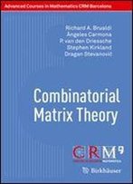 Combinatorial Matrix Theory (Advanced Courses In Mathematics - Crm Barcelona)