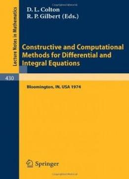 Constructive And Computational Methods For Differential