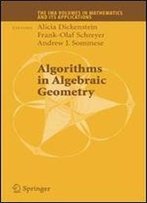 Algorithms In Algebraic Geometry (The Ima Volumes In Mathematics And Its Applications)