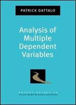 Analysis Of Multiple Dependent Variables (pocket Guide To Social Work Research Methods)