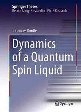 Dynamics Of A Quantum Spin Liquid (springer Theses)