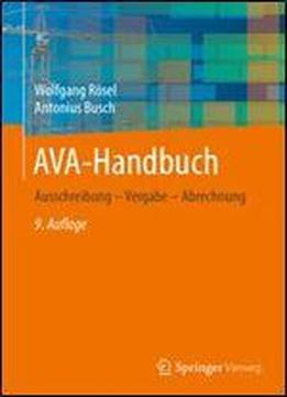 Ava-handbuch: Ausschreibung - Vergabe - Abrechnung