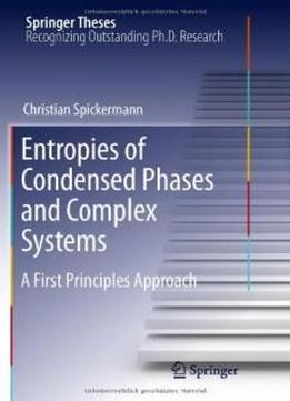 Entropies Of Condensed Phases And Complex Systems: A First Principles Approach (springer Theses)