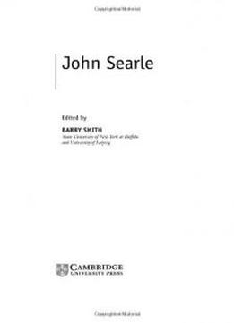 John Searle (contemporary Philosophy In Focus)