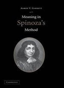 Meaning In Spinoza's Method