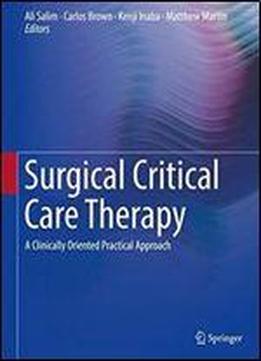Surgical Critical Care Therapy: A Clinically Oriented Practical Approach