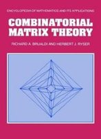 Combinatorial Matrix Theory (Encyclopedia Of Mathematics And Its Applications)