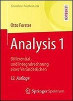 Analysis 1: Differential- Und Integralrechnung Einer Veranderlichen (Grundkurs Mathematik)