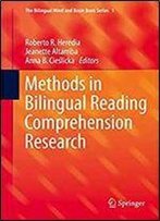 Methods In Bilingual Reading Comprehension Research (The Bilingual Mind And Brain Book Series)