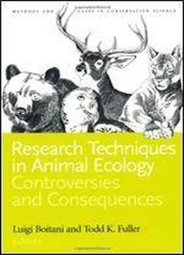 Research Techniques In Animal Ecology