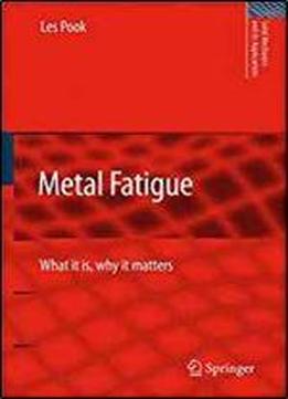 Metal Fatigue: What It Is, Why It Matters (solid Mechanics And Its Applications, Vol. 145)