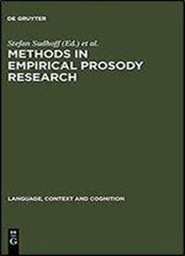 Methods In Empirical Prosody Research