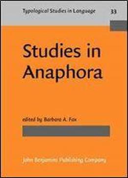Studies In Anaphora