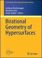 Birational Geometry Of Hypersurfaces: Gargnano Del Garda, Italy, 2018