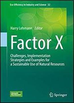 Factor X: Challenges, Implementation Strategies And Examples For A Sustainable Use Of Natural Resources (eco-efficiency In Industry And Science Book 32)