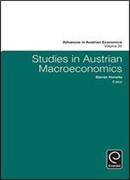 Studies In Austrian Macroeconomics: V.20 (advances In Austrian Economics)