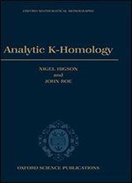 Analytic K-homology