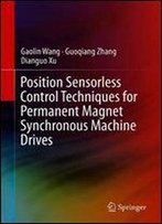 Position Sensorless Control Techniques For Permanent Magnet Synchronous Machine Drives