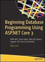 Beginning Database Programming Using Asp.Net Core 3: With Mvc, Razor Pages, Web Api, Jquery, Angular, Sql Server, And Nosql