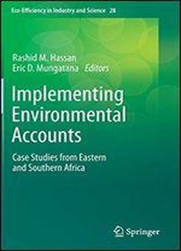Implementing Environmental Accounts: Case Studies From Eastern And Southern Africa (eco-efficiency In Industry And Science)