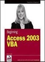 Beginning Access 2003 Vba