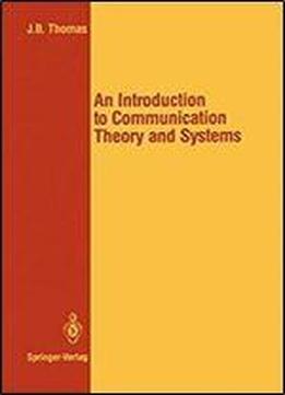 An Introduction To Communication Theory And Systems