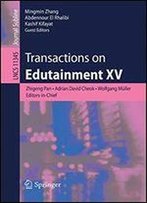 Transactions On Edutainment Xv (Lecture Notes In Computer Science)