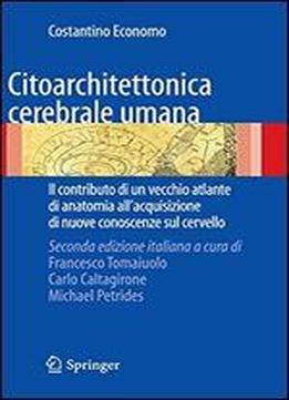 Citoarchitettonica Cerebrale Umana: Il Contributo Di Un Vecchio Atlante Di Anatomia Allacquisizione Delle Nuove Conoscenze Sul Cervello. (italian Edition)