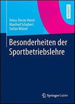 Besonderheiten Der Sportbetriebslehre