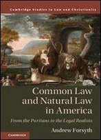 Common Law And Natural Law In America: From The Puritans To The Legal Realists