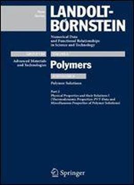 Pvt-data And Miscellaneous Properties Of Polymer Solutions