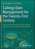 Tailings Dam Management For The Twenty-First Century: What Mining Companies Need To Know And Do To Thrive In Our Complex World