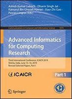 Advanced Informatics For Computing Research: Third International Conference, Icaicr 2019, Shimla, India, June 1516, 2019, Revised Selected Papers