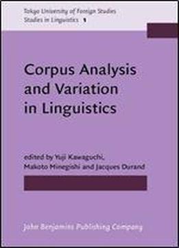 Corpus Analysis And Variation In Linguistics