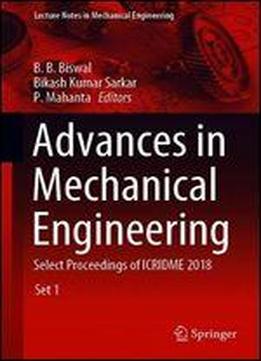 Advances In Mechanical Engineering: Select Proceedings Of Icridme 2018