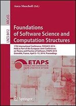 Foundations Of Software Science And Computation Structures (lecture Notes In Computer Science)