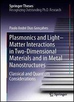 Plasmonics And Lightmatter Interactions In Two-Dimensional Materials And In Metal Nanostructures: Classical And Quantum Considerations