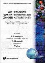 Low-Dimensional Quantum Field Theories For Condensed Matter Physicists: Summer Course : Lectures