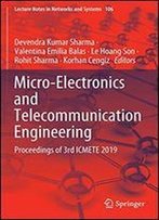 Micro-Electronics And Telecommunication Engineering: Proceedings Of 3rd Icmete 2019
